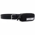 Moschino logo-pouch belt - Black