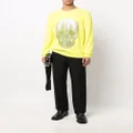 Philipp Plein Skull logo knitted sweater - Yellow