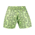Philipp Plein logo-print swim shorts - Green