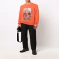 Philipp Plein Skull print crewneck sweater - Orange