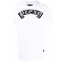Philipp Plein rhinestone-embellished branded T-shirt - White