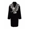 Philipp Plein beaded eagle bath robe - Black
