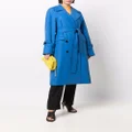 Nina Ricci double-breasted belted trench coat - Blue