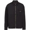 Prada zip-up long-sleeved shirt - Black