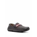Bally striped-detail leather loafers - Brown