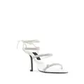Philipp Plein crystal-embellished 105mm strappy sandals - White