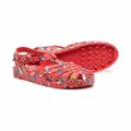 Mini Melissa Mickey and Friends-print sandals - Red