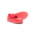 Mini Melissa round-toe buckle ballerina shoes - Red