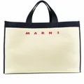 Marni logo-print tote bag - Neutrals