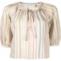 Polo Ralph Lauren pinstriped round-neck blouse - Neutrals