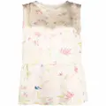ASPESI all-over floral silk blouse - Neutrals