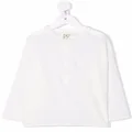 Douuod Kids button-placket long-sleeve T-shirt - White
