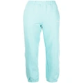Helmut Lang logo-embroidered cotton track pants - Blue
