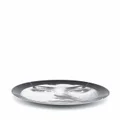 Fornasetti graphic porcelain plate - Black