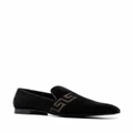 Versace Greca-embroidered loafers - Black
