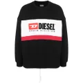 Diesel logo-print crew neck sweatshirt - Black