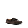 Emporio Armani lace-up leather boat shoes - Brown