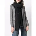 Saint Laurent monogram fine-knit scarf - Black