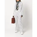 Marni crystal-embellished flared trousers - White
