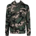 Valentino Garavani camouflage-print logo hoodie - Green