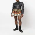 Roberto Cavalli layered short skirt - Neutrals