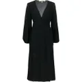 Roberto Cavalli front-slit silk midi dress - Black