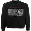 Roberto Cavalli logo-print sweatshirt - Black