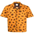Paul Smith floral-print cotton shirt - Orange