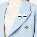 CHANEL Pre-Owned 2002 felt bow brooch - White