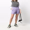 Kenzo paperbag-waist Bermuda shorts - Purple
