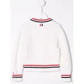 Thom Browne Kids RWB Cricket Cable sweater - White