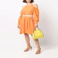 Stella McCartney off-shoulder mid-length dress - Orange