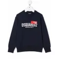 Dsquared2 Kids logo-print long-sleeve sweatshirt - Blue