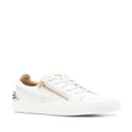 Giuseppe Zanotti zip-details leather sneakers - White