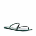 Giuseppe Zanotti gemstone-embellished open-toe sandals - Green