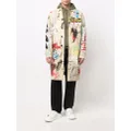 Dsquared2 graphic-print single-breasted coat - Neutrals