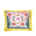 Versace Seaside-print silk cushion - Pink
