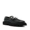 Casadei Trappeur lug-sole 50mm loafers - Black