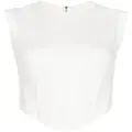 Dion Lee fine-ribbed corset tank top - White