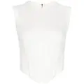 Dion Lee fine-ribbed corset tank top - White
