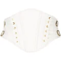 Dion Lee laced denim corset top - White