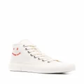 Paul Smith smiley logo high-top sneakers - White