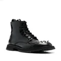Alexander McQueen studded combat boots - Black