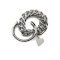 Rabanne heart-pendant chain-link bracelet - Silver