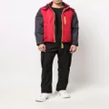 Ferrari multi-pocket zip-up hooded jacket - Red