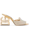 Dolce & Gabbana 3.5 105mm rhinestone-embellished mules - Gold