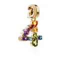 Dolce & Gabbana 18kt yellow gold number 4 gemstone pendant