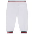 Dolce & Gabbana Kids Italy-stripe drawstring joggers - White