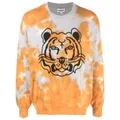 Kenzo tiger print tie-dye sweatshirt - Orange