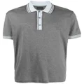 Billionaire logo-jacquard polo shirt - Grey